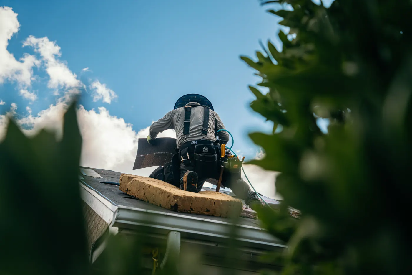 Tarping and dry-in on a Nora commercial roof